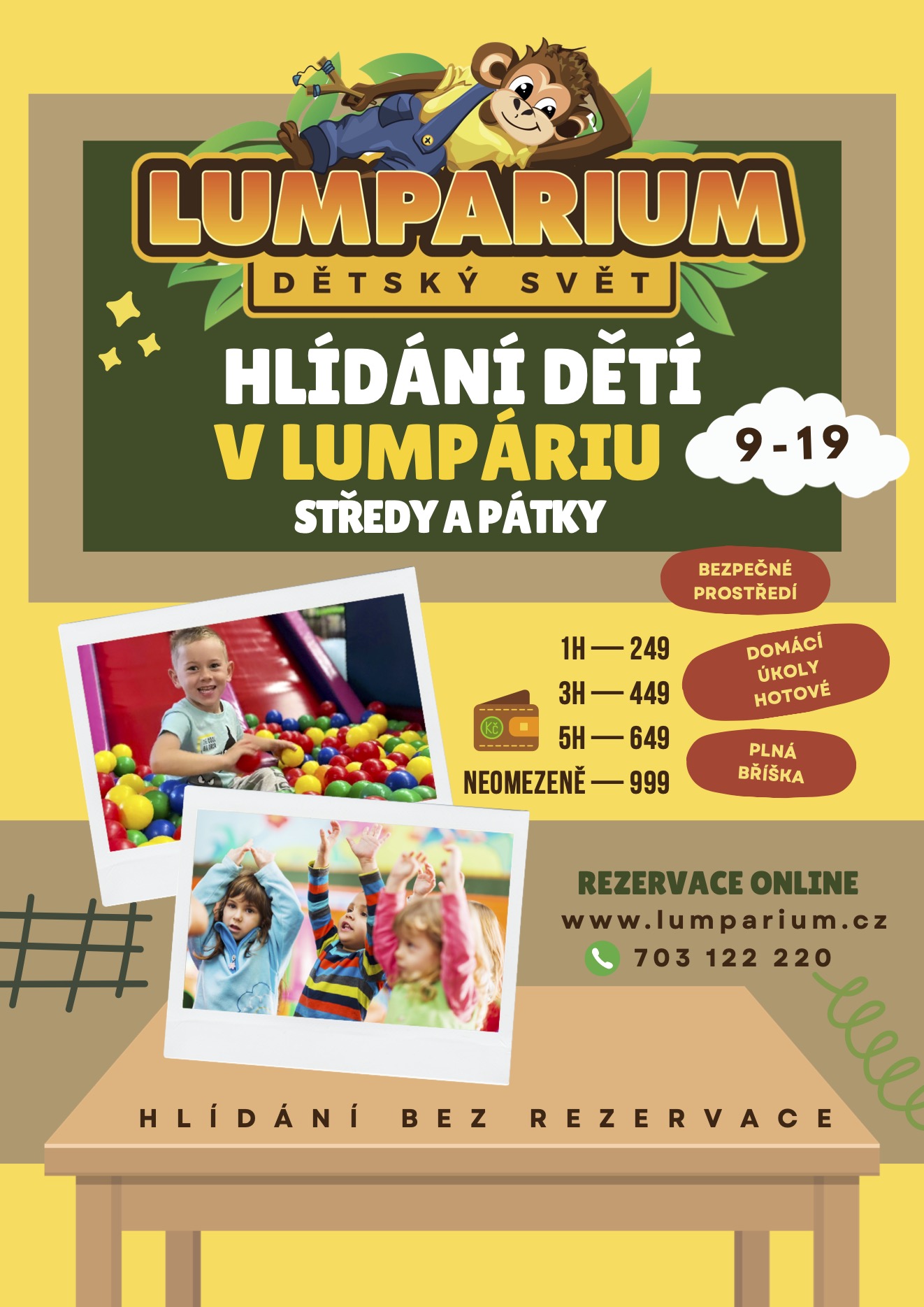 Hlídání dětí v Lumpáriu Pardubice